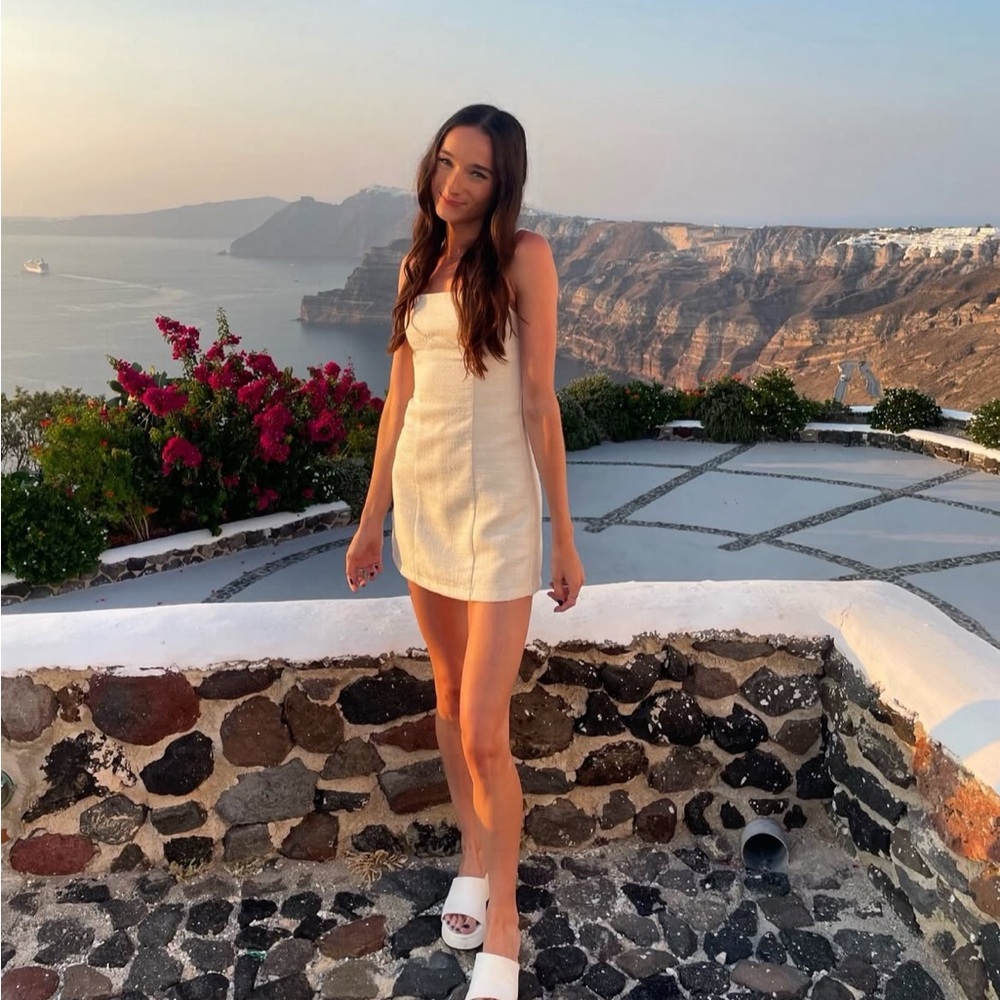 Bershka Cream Textured Mini Romper Size XS